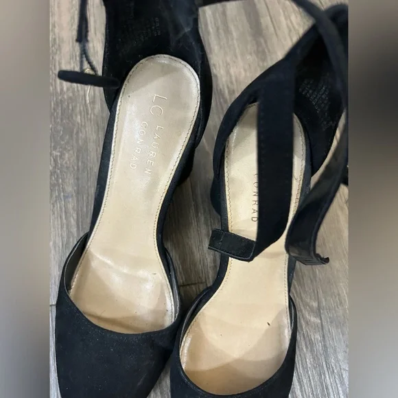Lauren Conrad Black Ankle Strap Heels • Size 8.5 • Classic Y2K - Picture 4 of 5